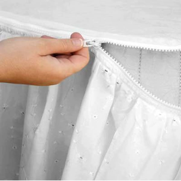Zip-off Ruffled Bed Skirt